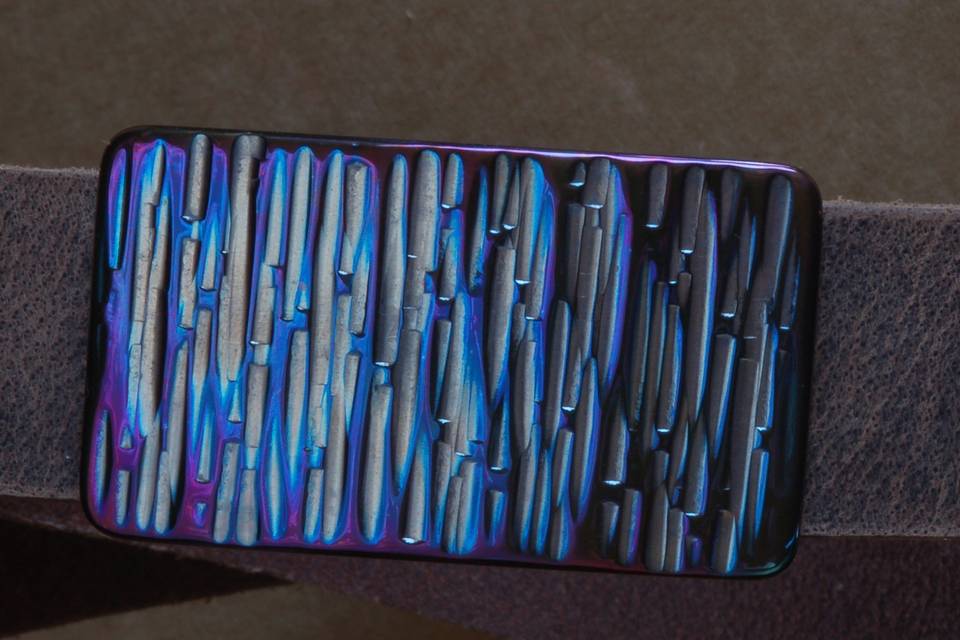 Purple Bamboo Groomsmen Buckle