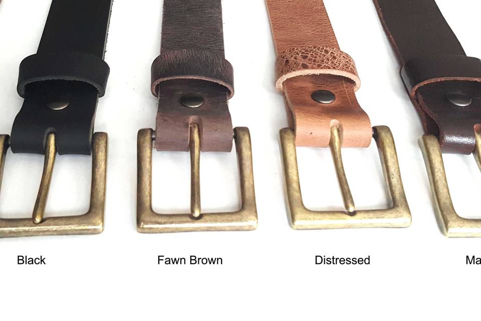 Variety of Leather Snap Belts