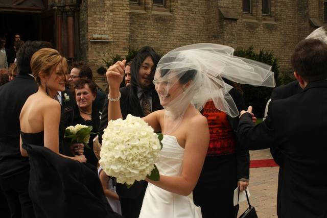 Candid shot after the ceremony