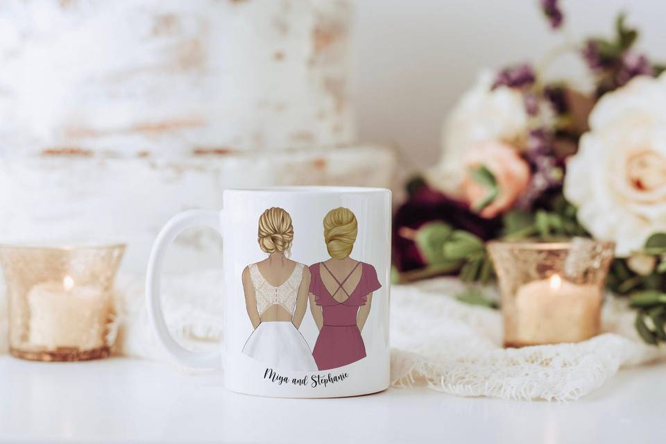 Bridesmaid mug gift