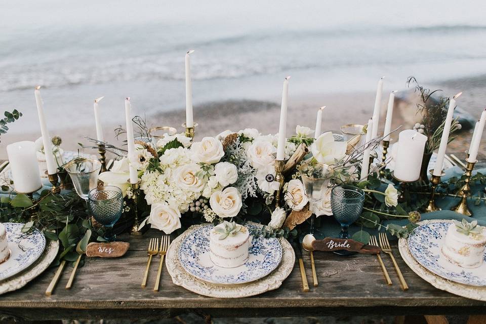 Seaside Floral Tablescape