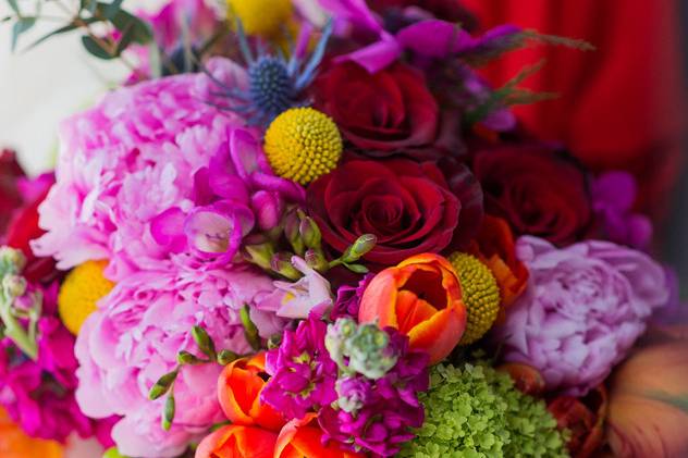 Pink peony bouquet