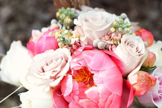 Pink peony bouquet