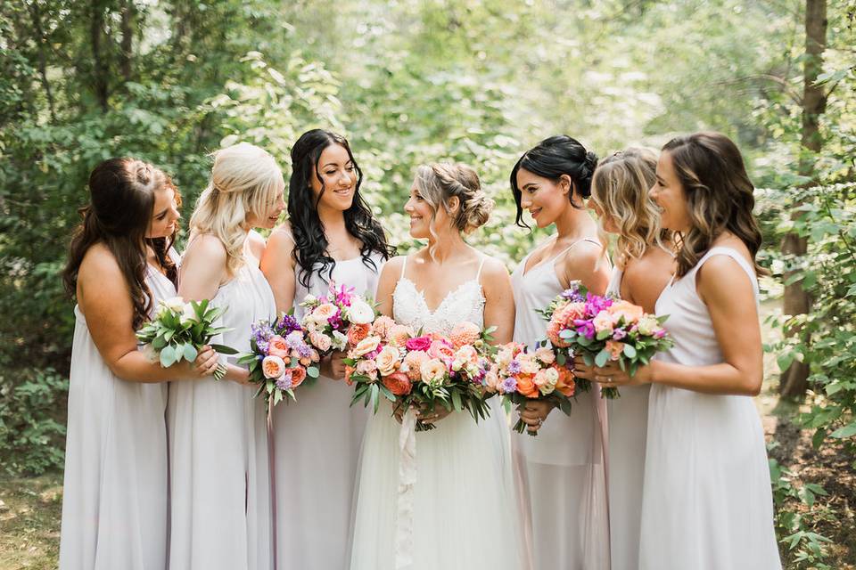 Colourful bouquets