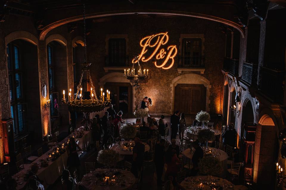 Custom Monogram & Uplighting