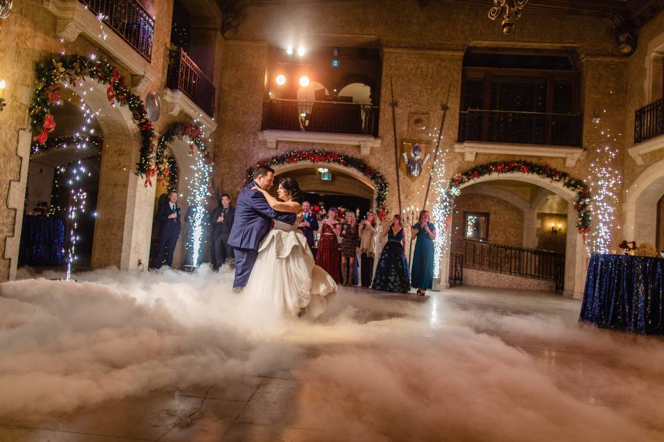 First Dance Fog & Sparklers