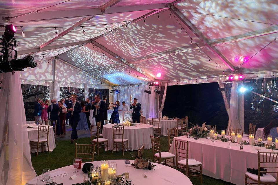 Pink Tent Lighting