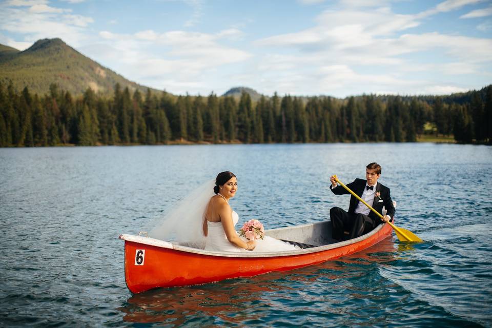 Canoeing at jasper park lodge