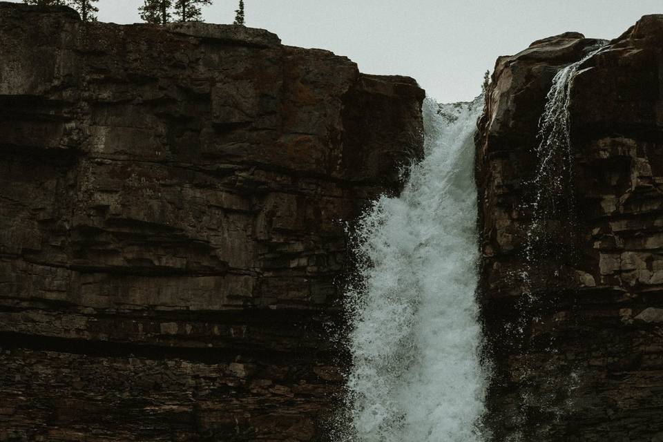 Waterfall wedding