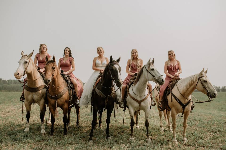 Horseback Bridal Party