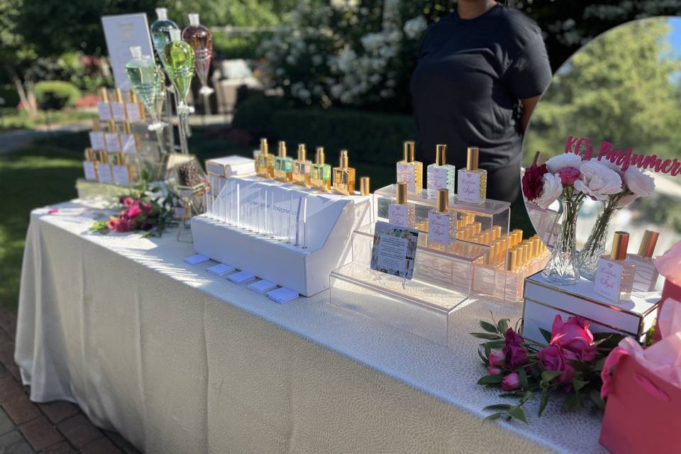 Perfume bar at private home