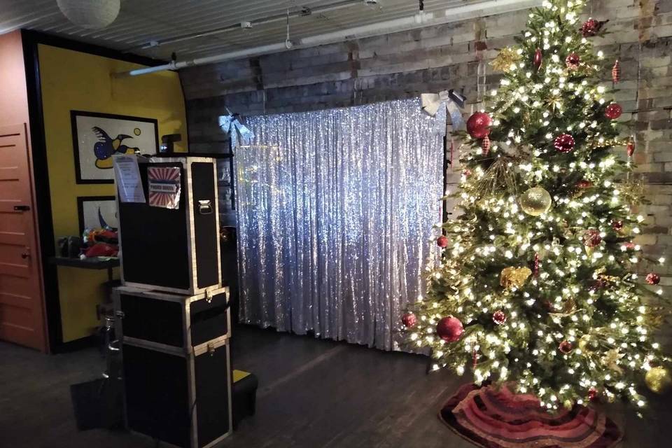 Photo Booth Setup in Christmas
