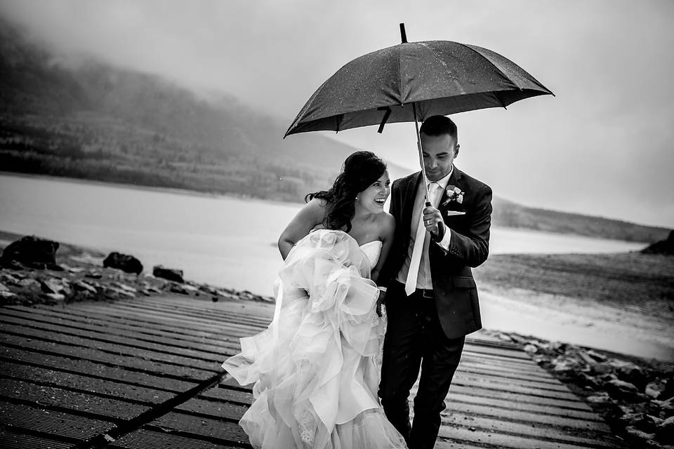 Kananaskis rainy wedding