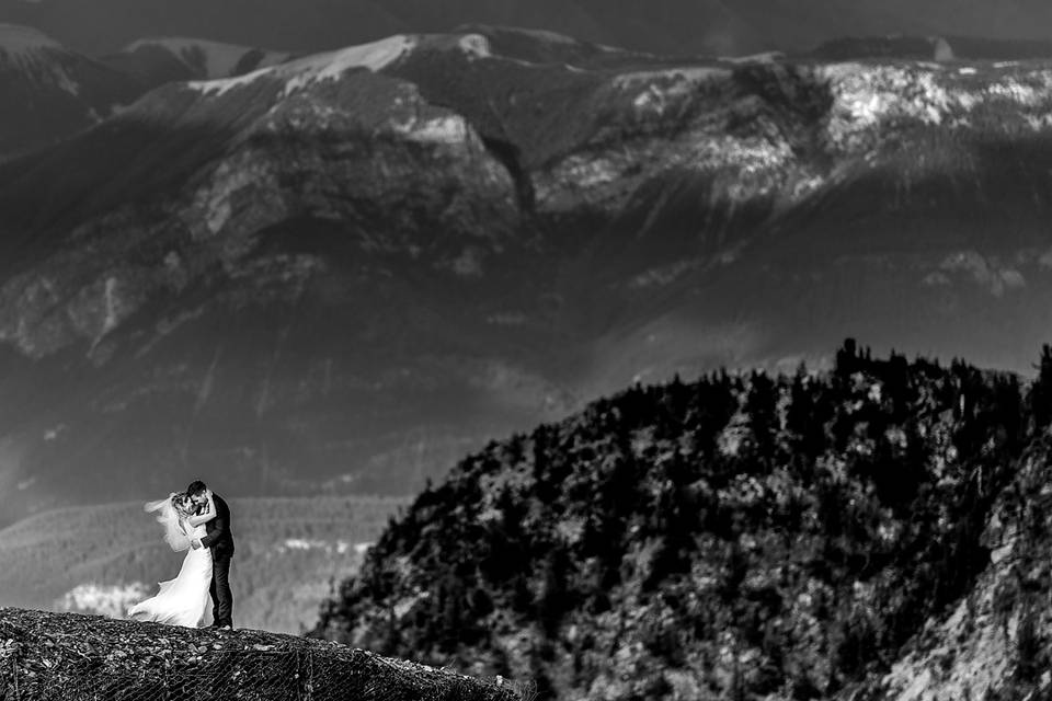 Kicking horse wedding