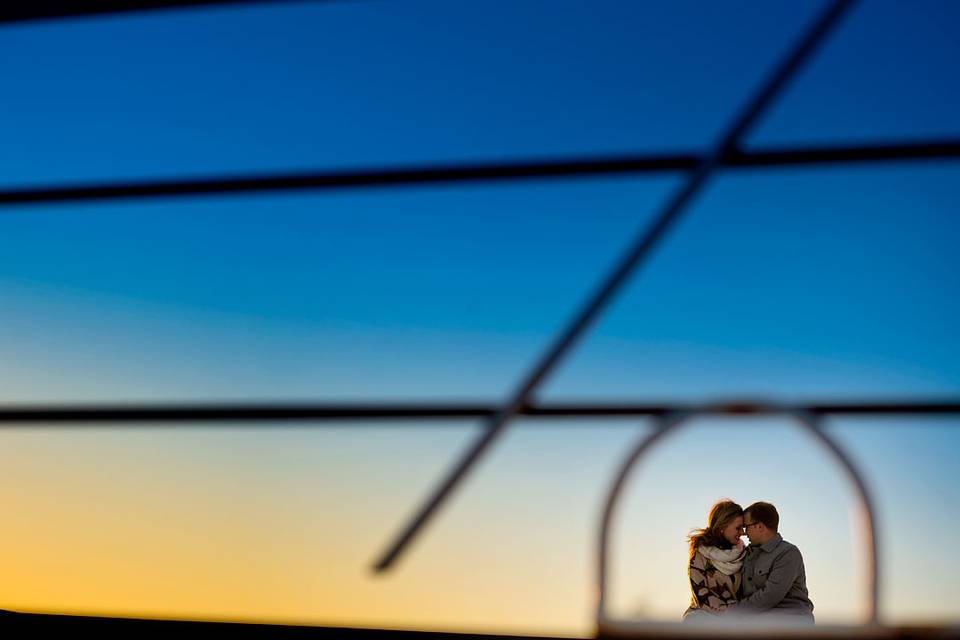 Calgary engagement dusk