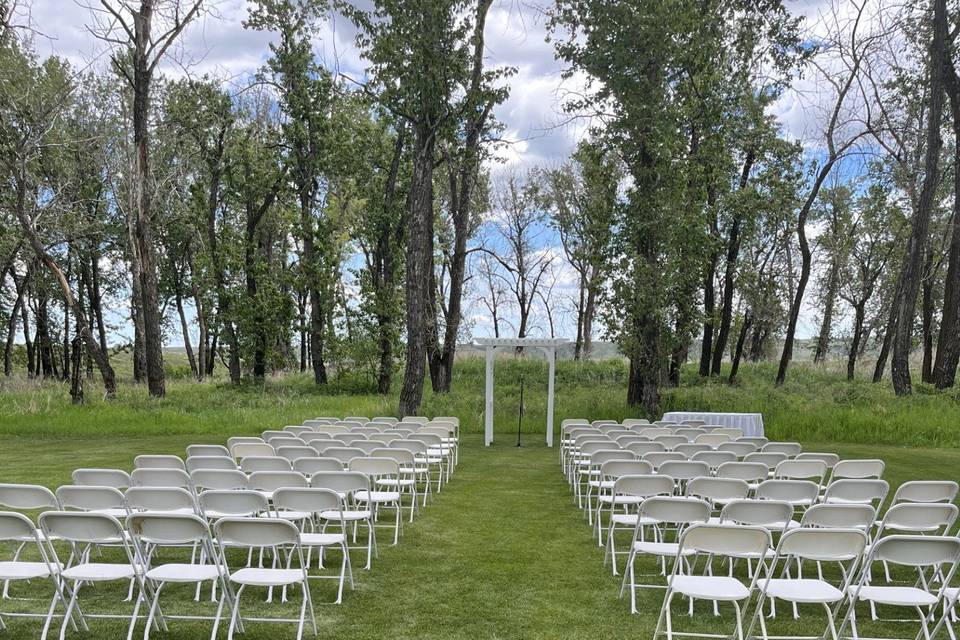 Ceremony Chairs and Arch