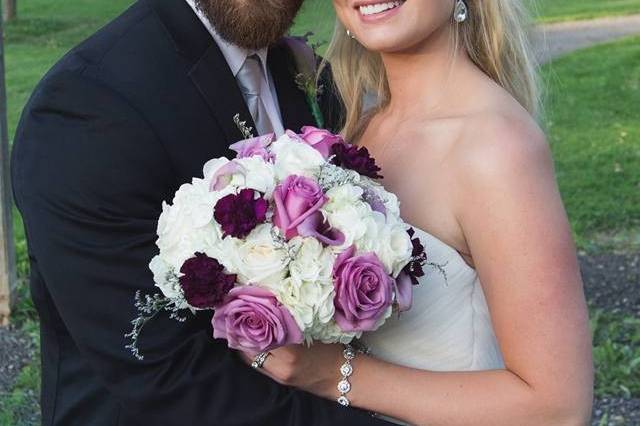 Purple and white wedding