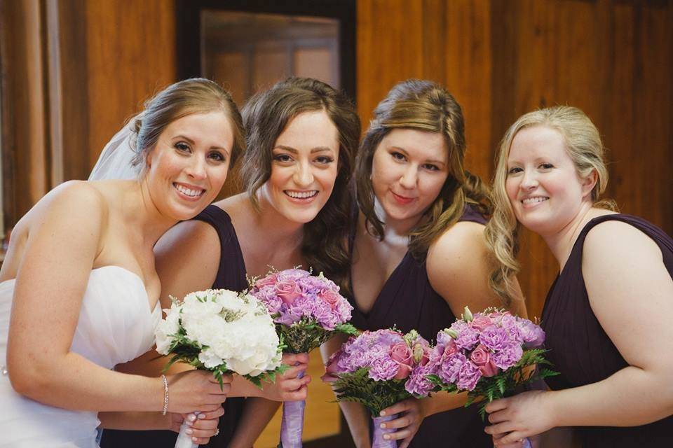 Purple and white wedding