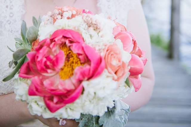 Peonies and Hydrangea Wedding