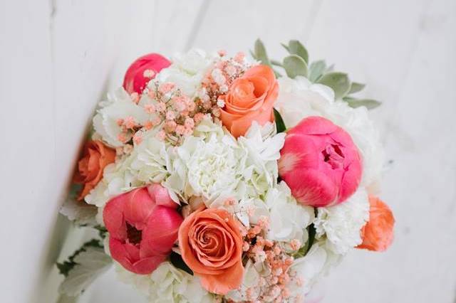 Peonies and Hydrangea Wedding