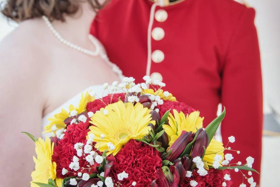 Red and yellow bouquet