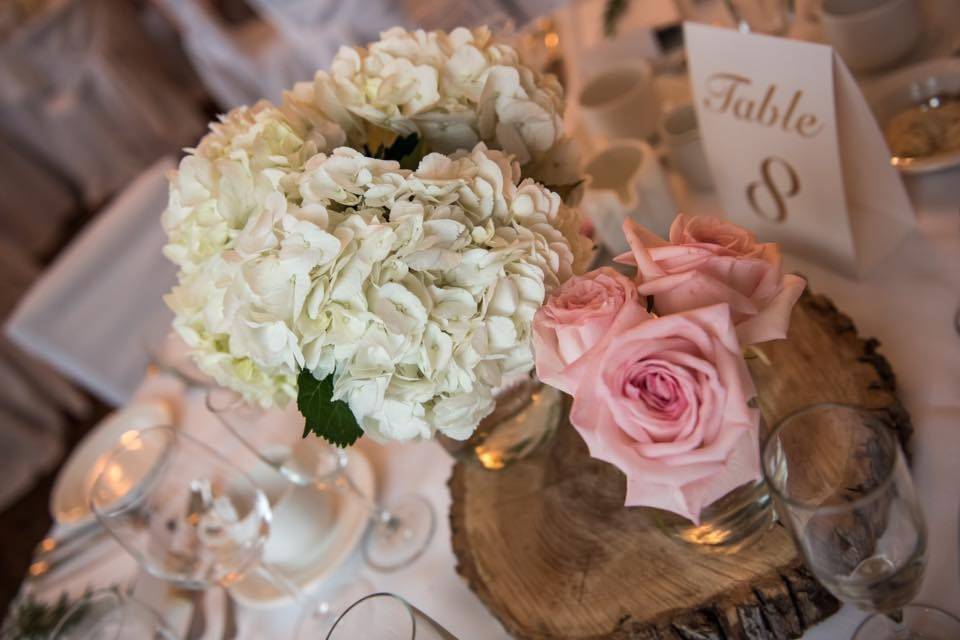 Hydrangea centrepieces