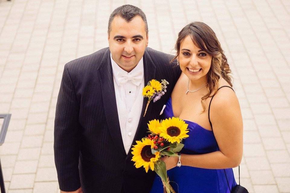 Sunflowers and boutonnieres