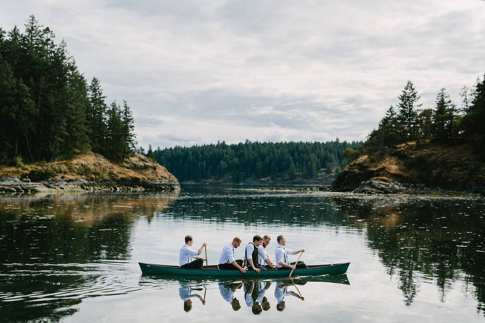 Quadra Island Canoe Wedding