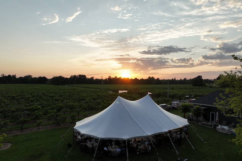 Sunset Over High Pole Tent
