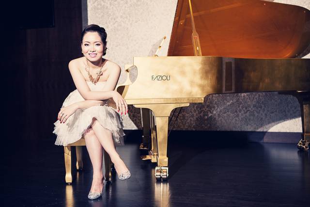 Gold piano