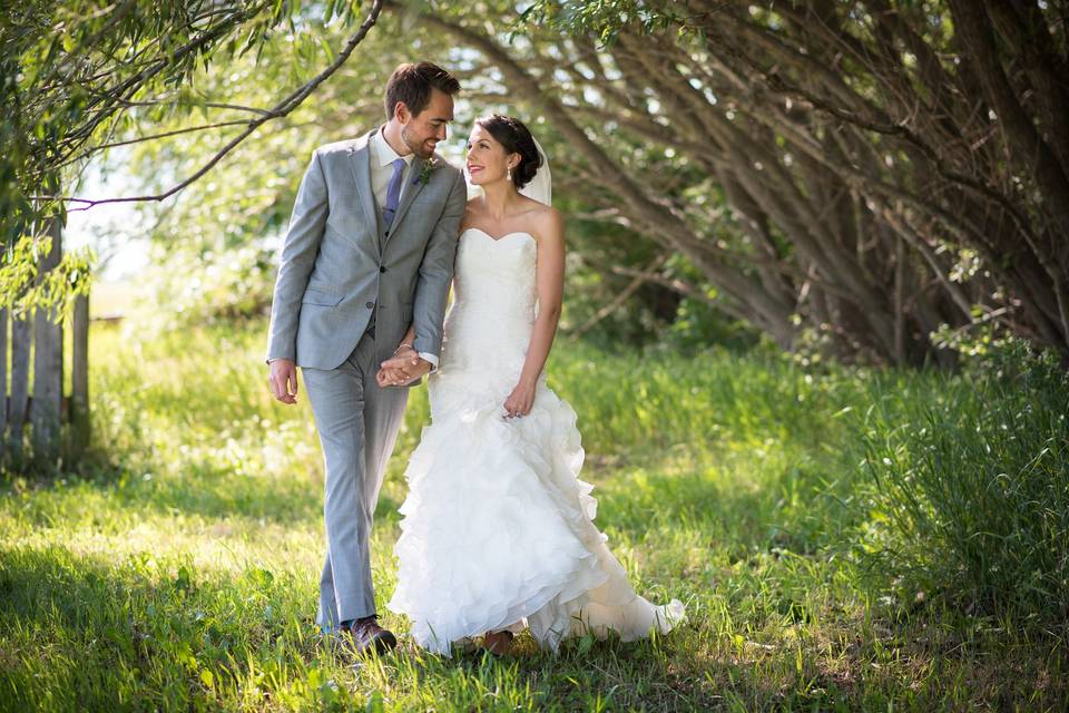 Rustic summer farm wedding