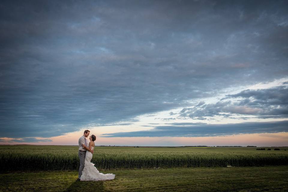 Rustic farm wedding, Alberta