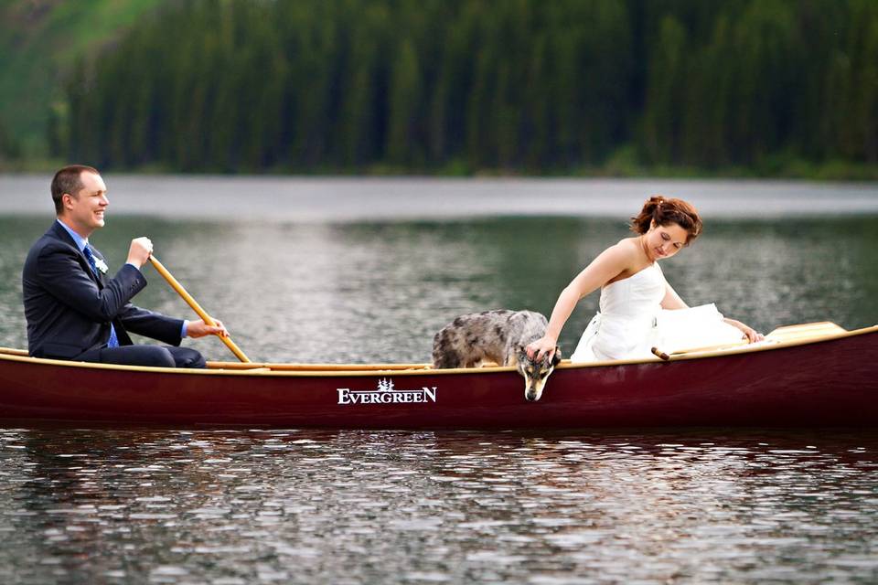 Canoe in Waterton