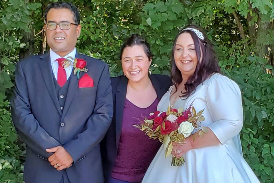 Bride, Groom & Justina 2021