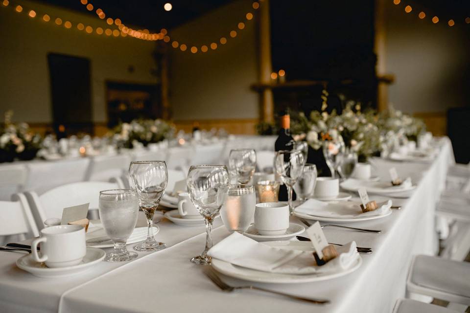 Trestle Table Set Up - Hall