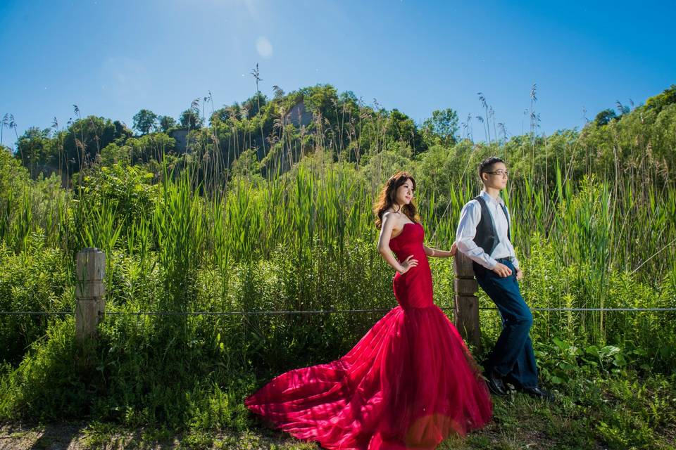 Elegant Red Gown