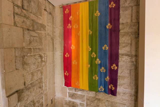 Rainbow UU tapestry