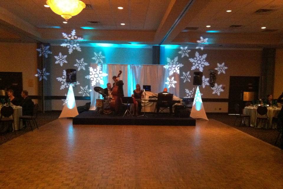 Winter-themed Venue Setup