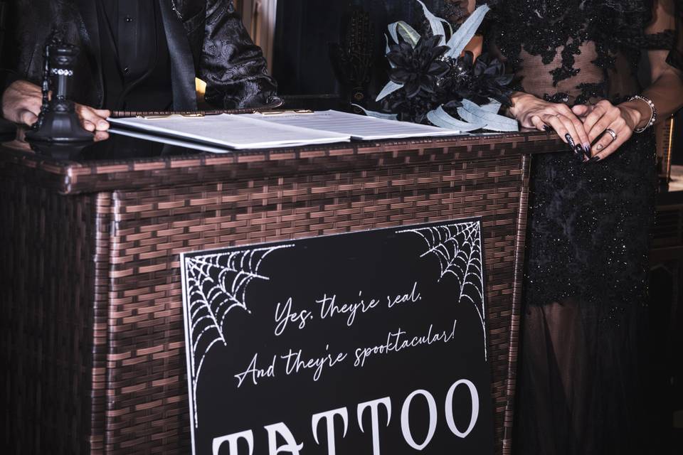 Halloween tattoo booth