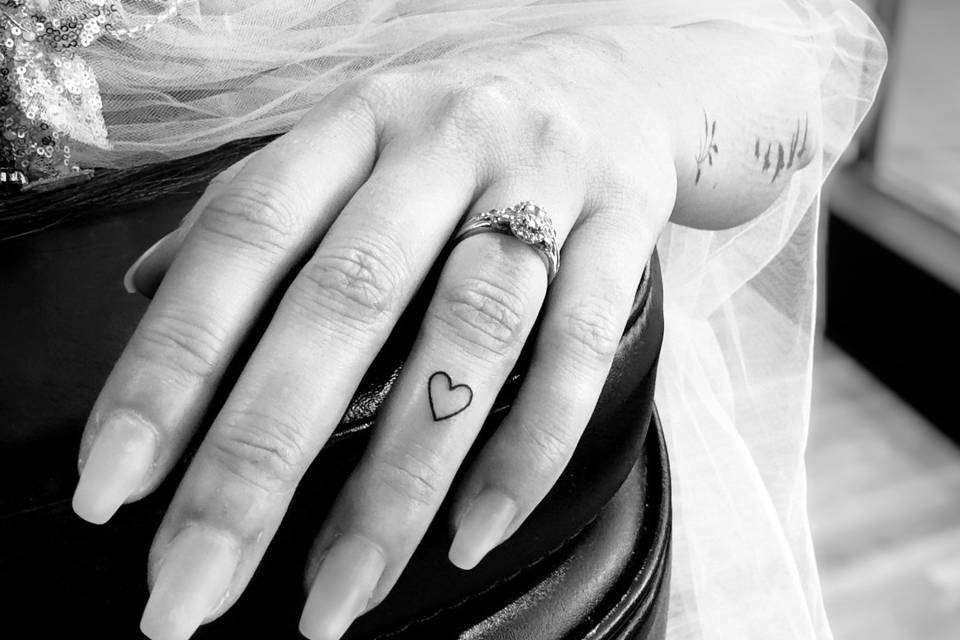 Ring Finger Heart Tattoo