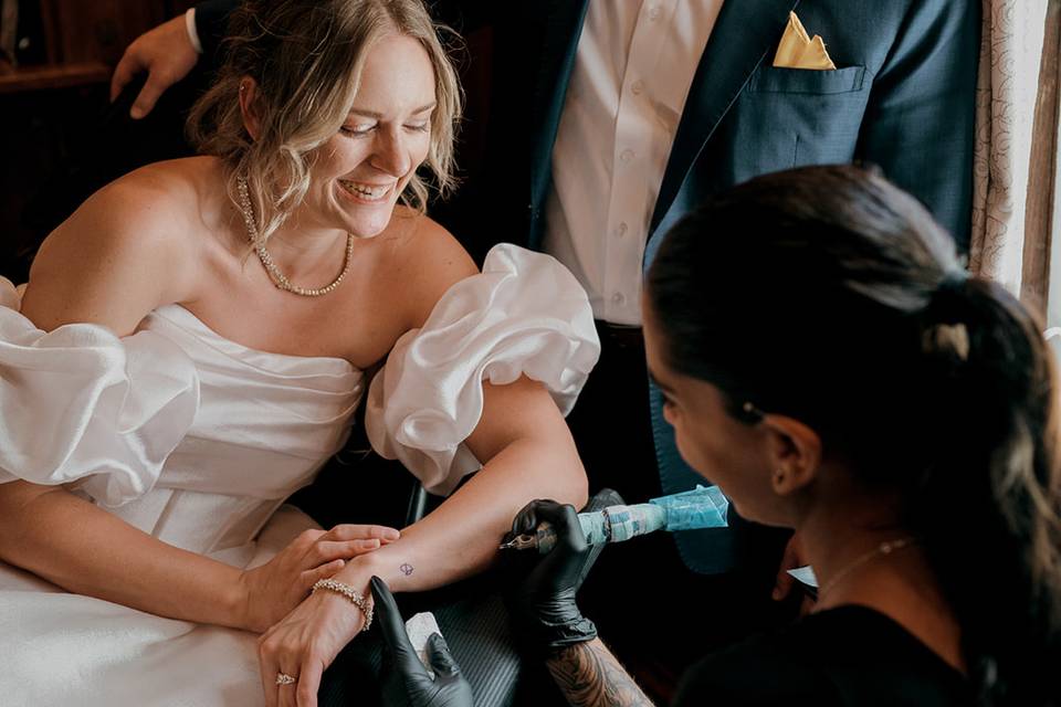 Bride’s tattoo