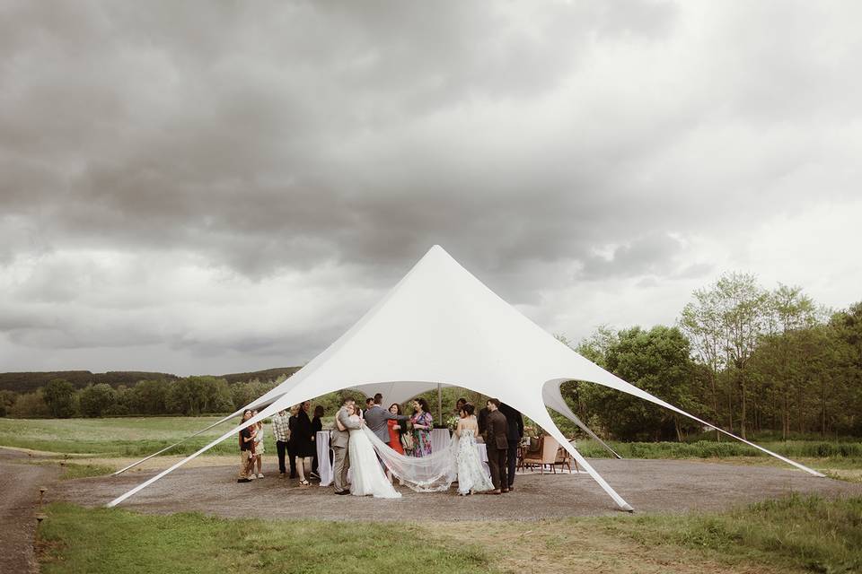 Outdoor reception area