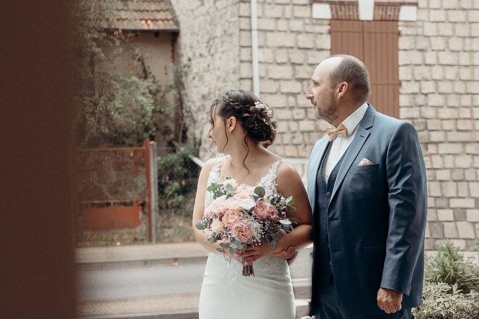 La mariée et son papa