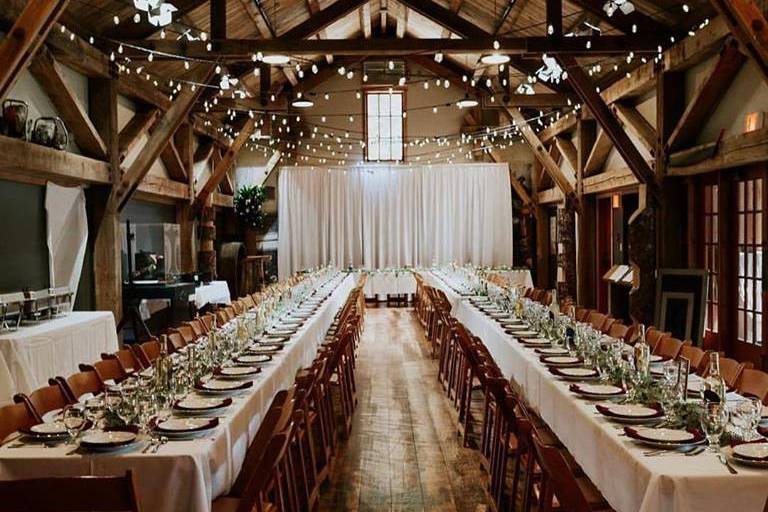 Great hall wedding setup