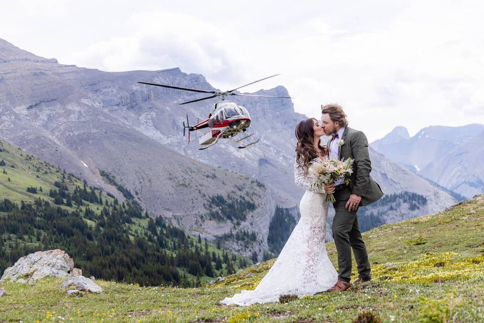 Canmore Heli Wedding