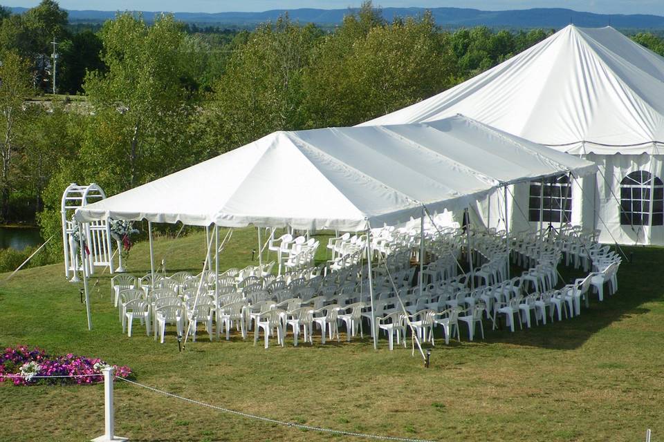 USA 40'x40' Frame Tent Rentals Sky High Party Rentals