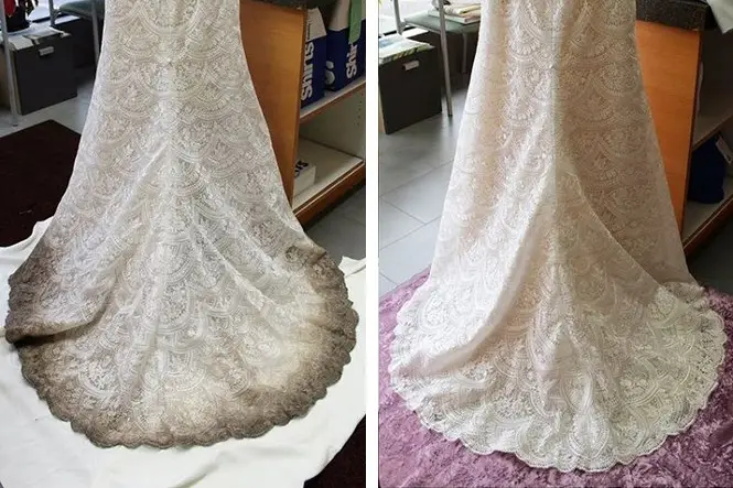 bridal gown cleaning