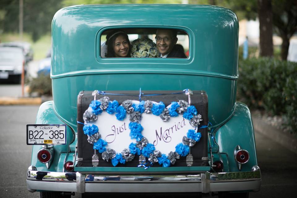 Just married car