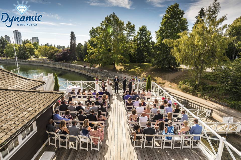 Outdoor ceremony setup