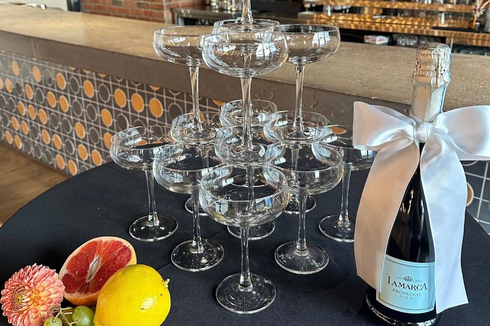 Behind-the-scenes champagne